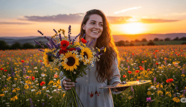 Ce flori se potrivesc într-un buchet destinat unui artist?