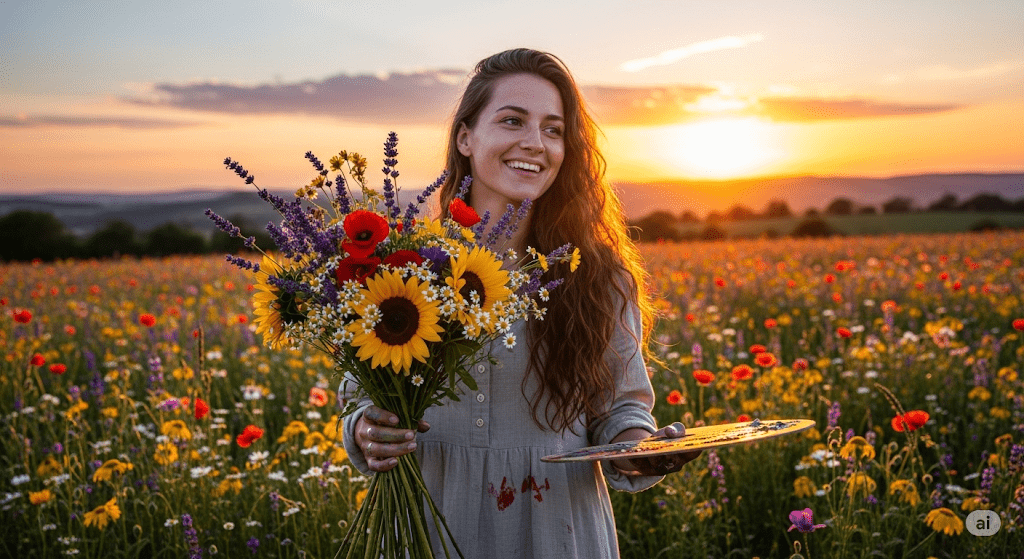 Ce flori se potrivesc într-un buchet destinat unui artist?