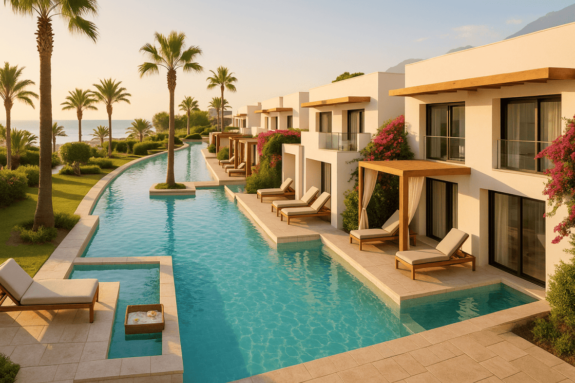 Ce resorturi din Side oferă camere swim-up și piscine private?