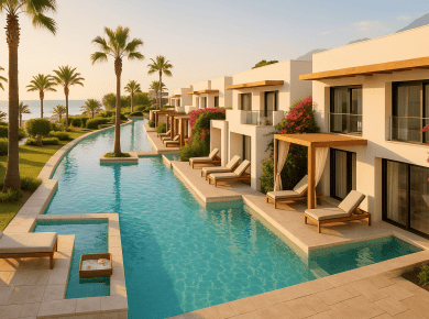 Ce resorturi din Side oferă camere swim-up și piscine private?