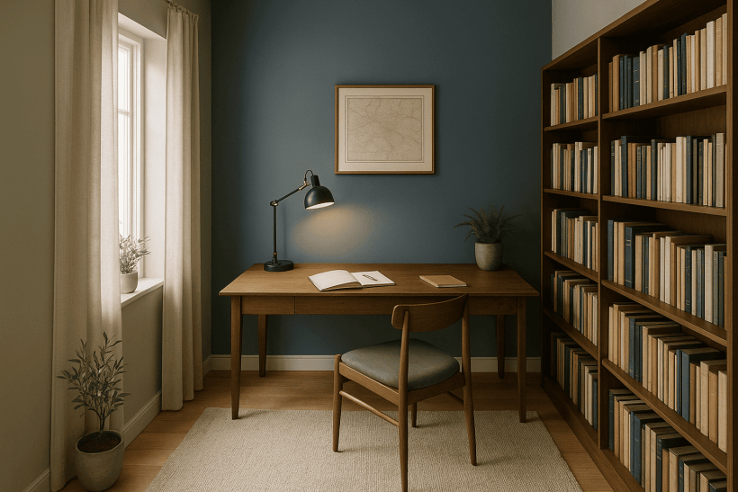 Paleta discretă a concentrării: ce culori sunt potrivite pentru o cameră de studiu