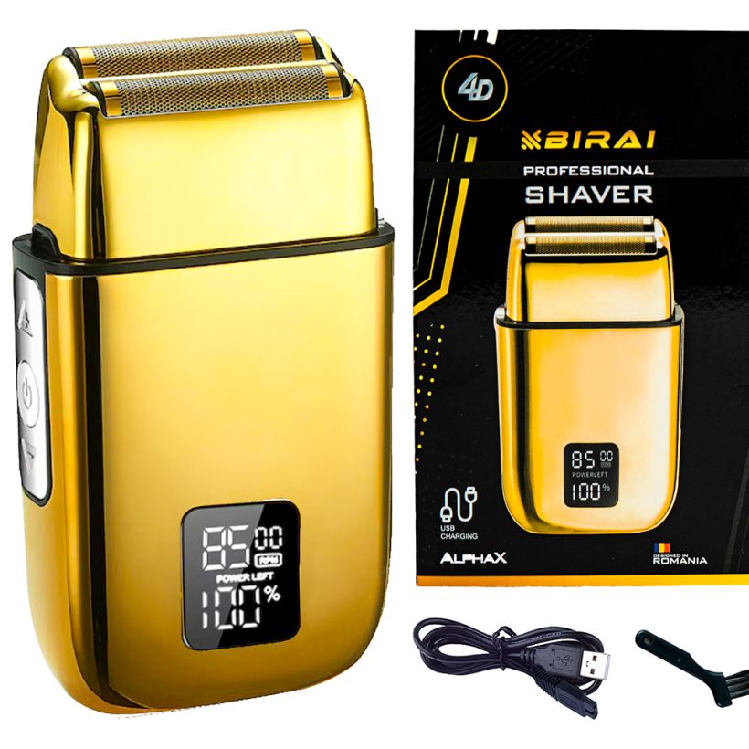 shaver alphax gold aparat de ras electric profesional 8500 rpm birai